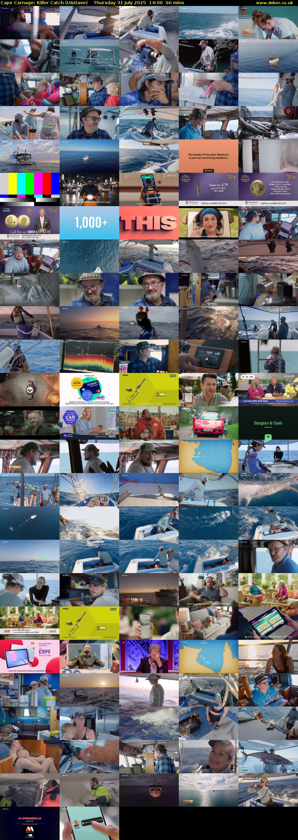 Cape Carnage: Killer Catch (U&Dave) Thursday 31 July 2025 14:00 - 15:00