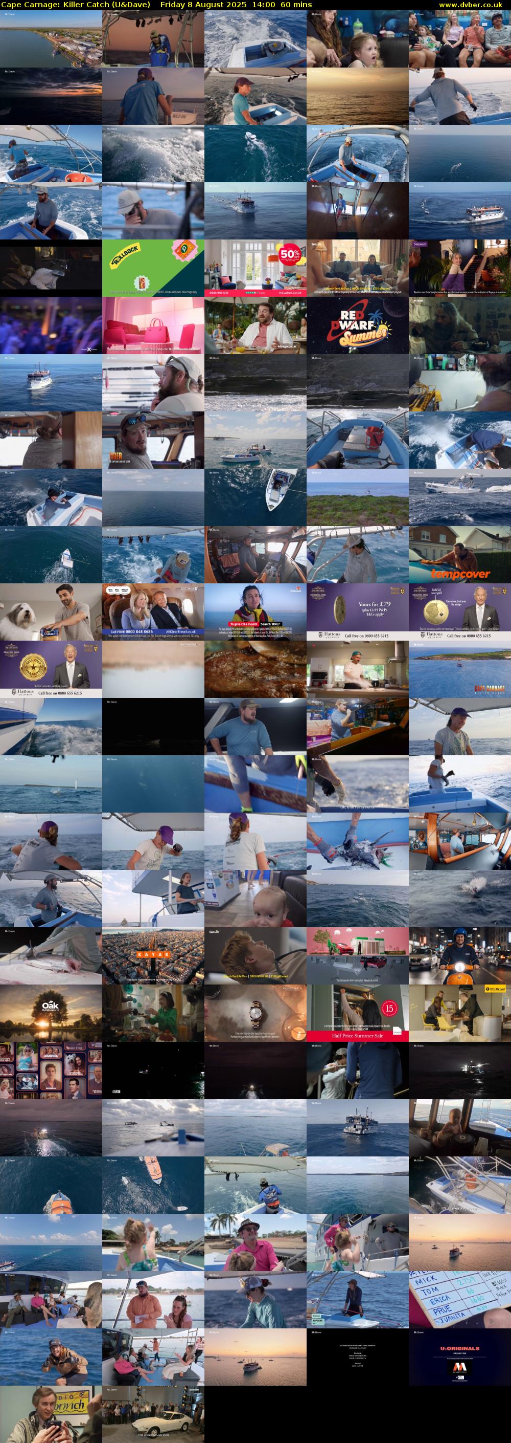 Cape Carnage: Killer Catch (U&Dave) Friday 8 August 2025 14:00 - 15:00