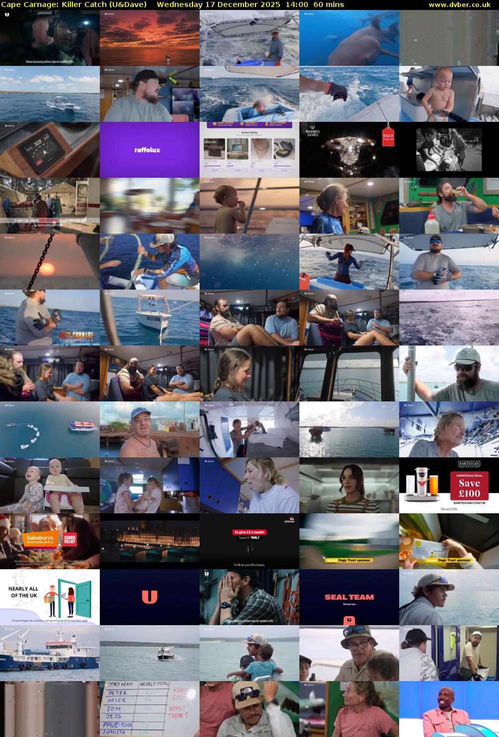 Cape Carnage: Killer Catch (U&Dave) Wednesday 17 December 2025 14:00 - 15:00
