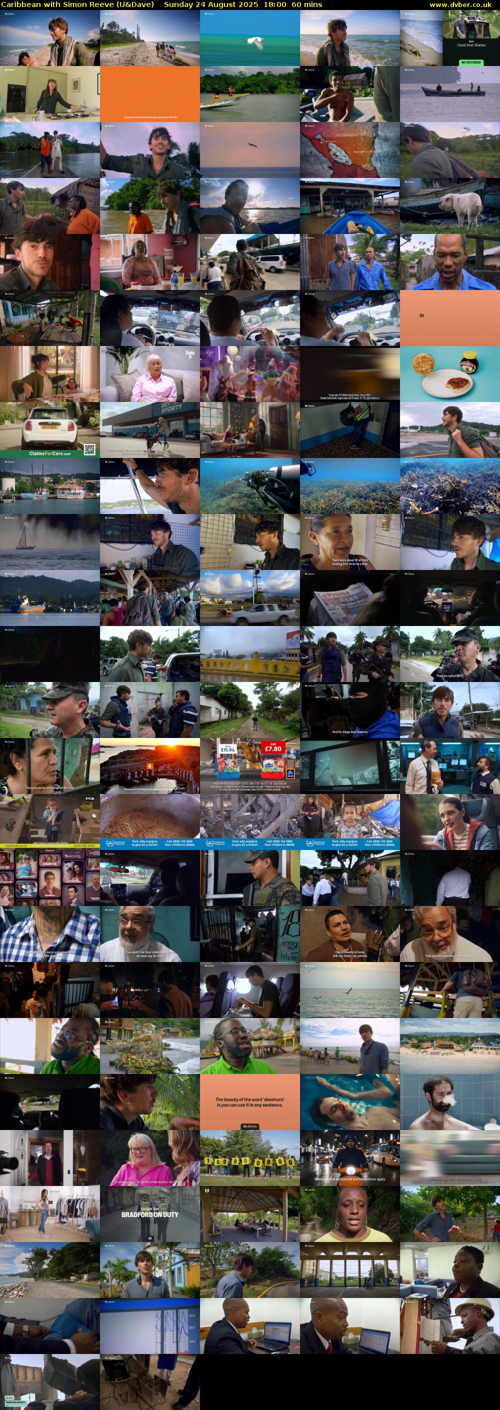 Caribbean with Simon Reeve (U&Dave) Sunday 24 August 2025 18:00 - 19:00