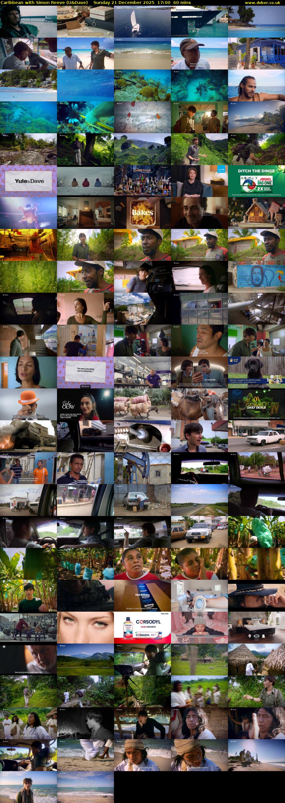 Caribbean with Simon Reeve (U&Dave) Sunday 21 December 2025 17:00 - 18:00