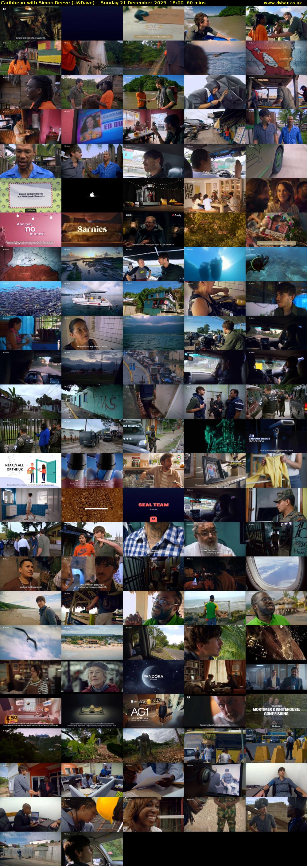 Caribbean with Simon Reeve (U&Dave) Sunday 21 December 2025 18:00 - 19:00