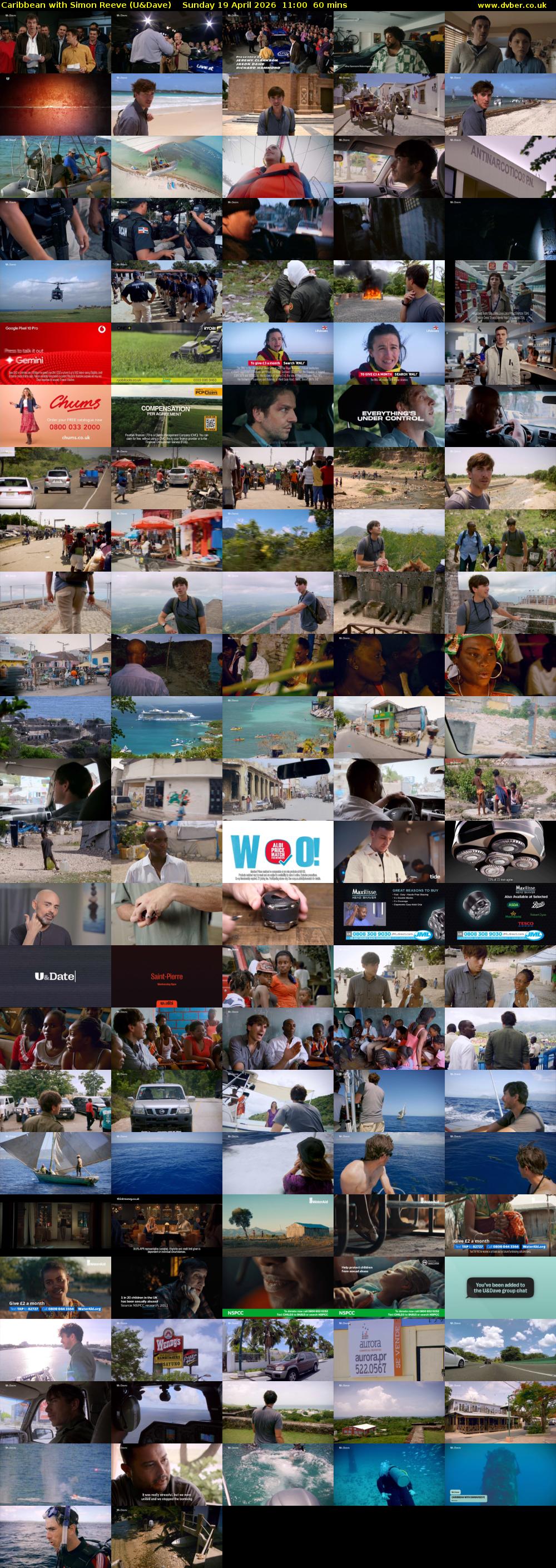 Caribbean with Simon Reeve (U&Dave) Sunday 19 April 2026 11:00 - 12:00