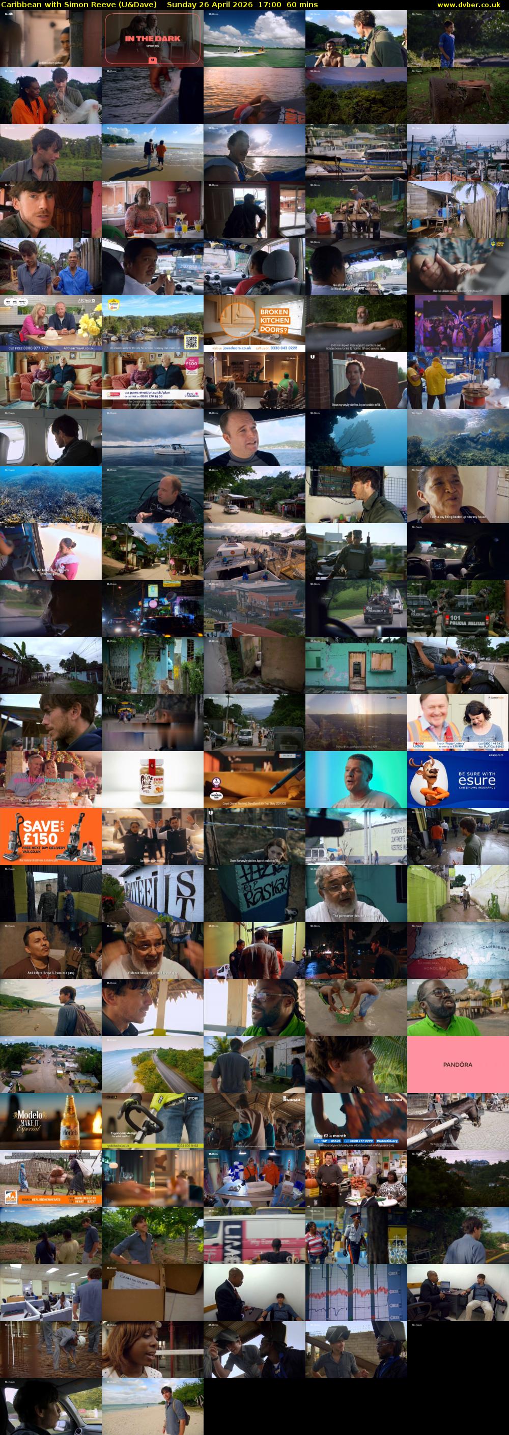Caribbean with Simon Reeve (U&Dave) Sunday 26 April 2026 17:00 - 18:00