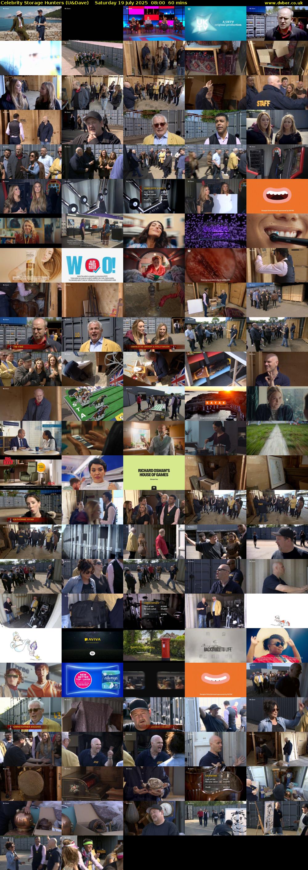 Celebrity Storage Hunters (U&Dave) Saturday 19 July 2025 08:00 - 09:00