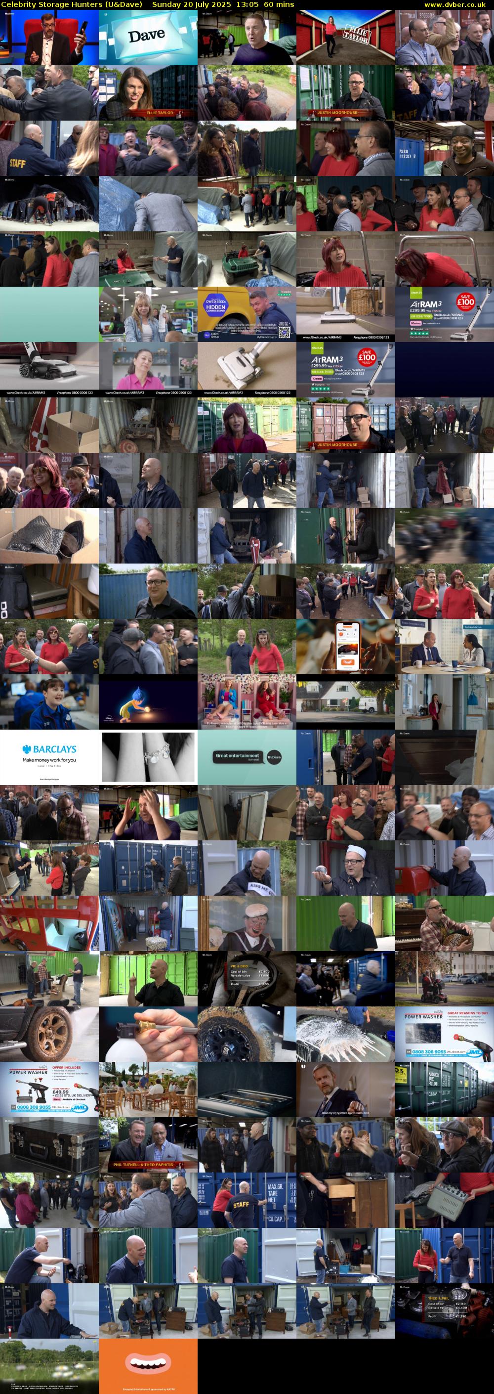 Celebrity Storage Hunters (U&Dave) Sunday 20 July 2025 13:05 - 14:05