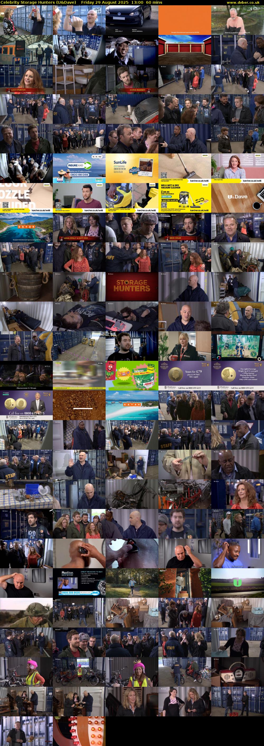 Celebrity Storage Hunters (U&Dave) Friday 29 August 2025 13:00 - 14:00