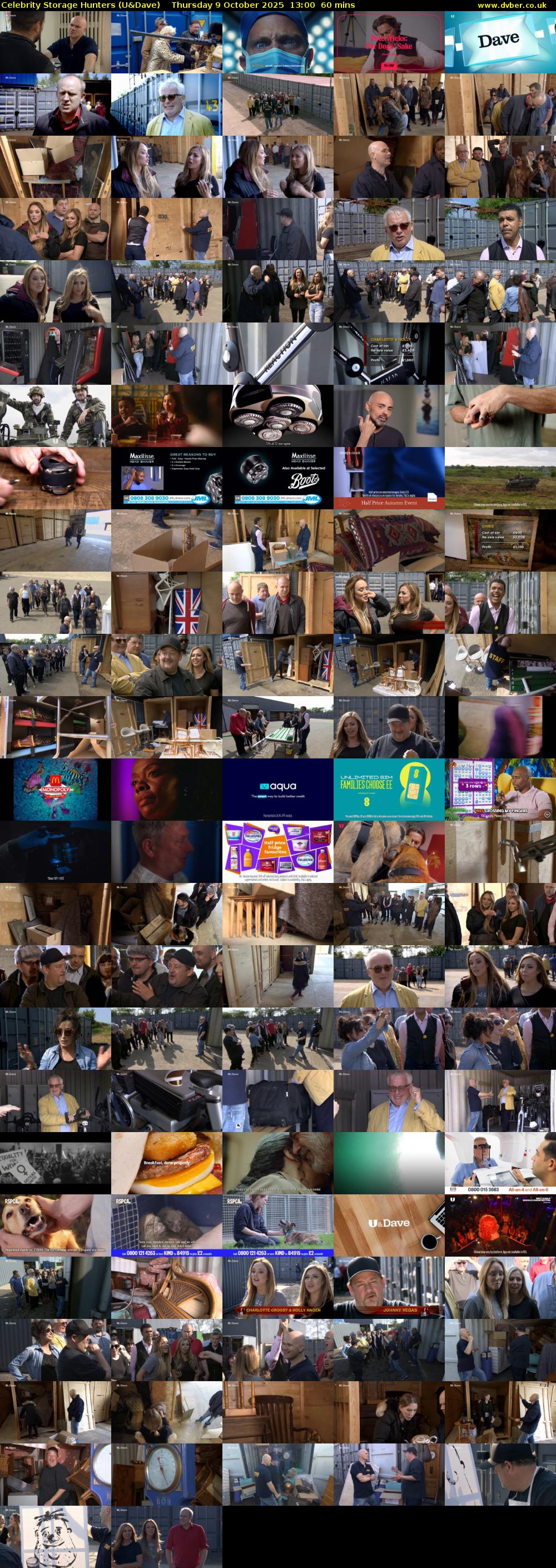 Celebrity Storage Hunters (U&Dave) Thursday 9 October 2025 13:00 - 14:00