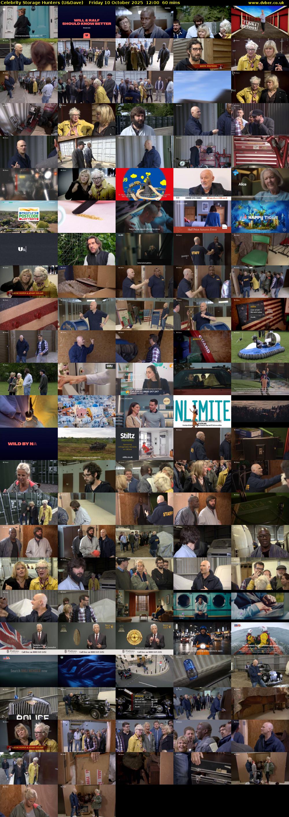 Celebrity Storage Hunters (U&Dave) Friday 10 October 2025 12:00 - 13:00