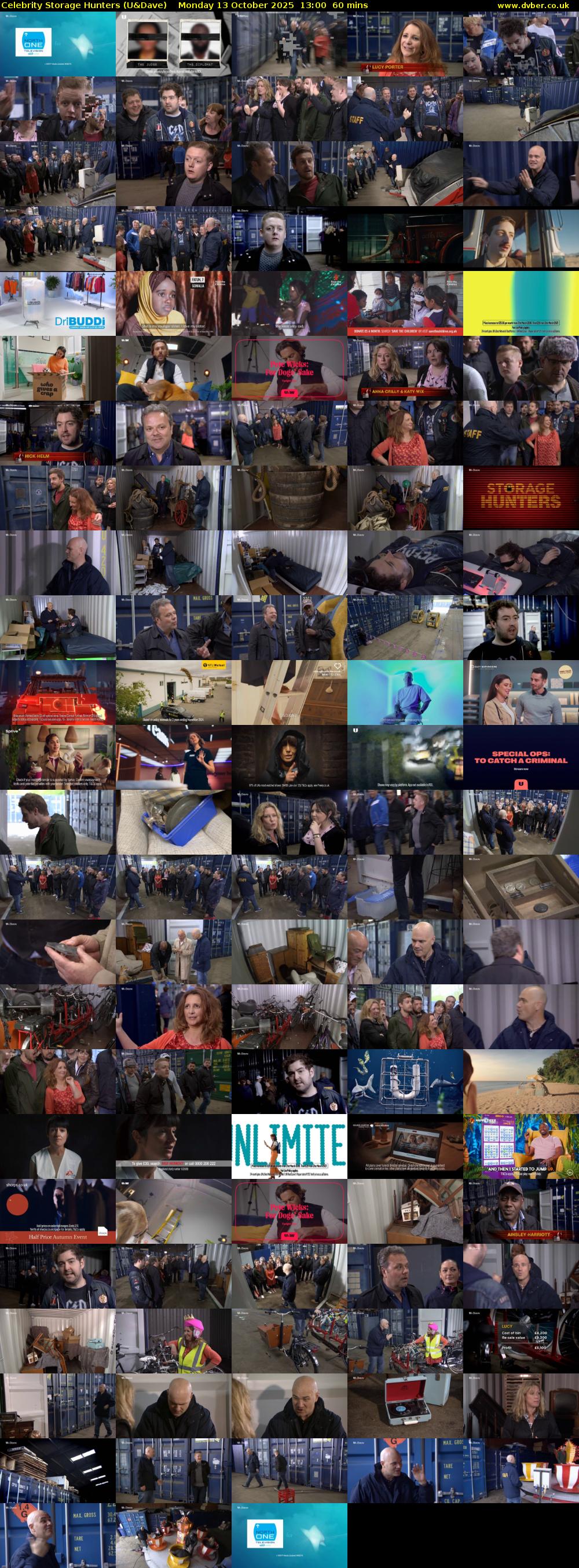 Celebrity Storage Hunters (U&Dave) Monday 13 October 2025 13:00 - 14:00