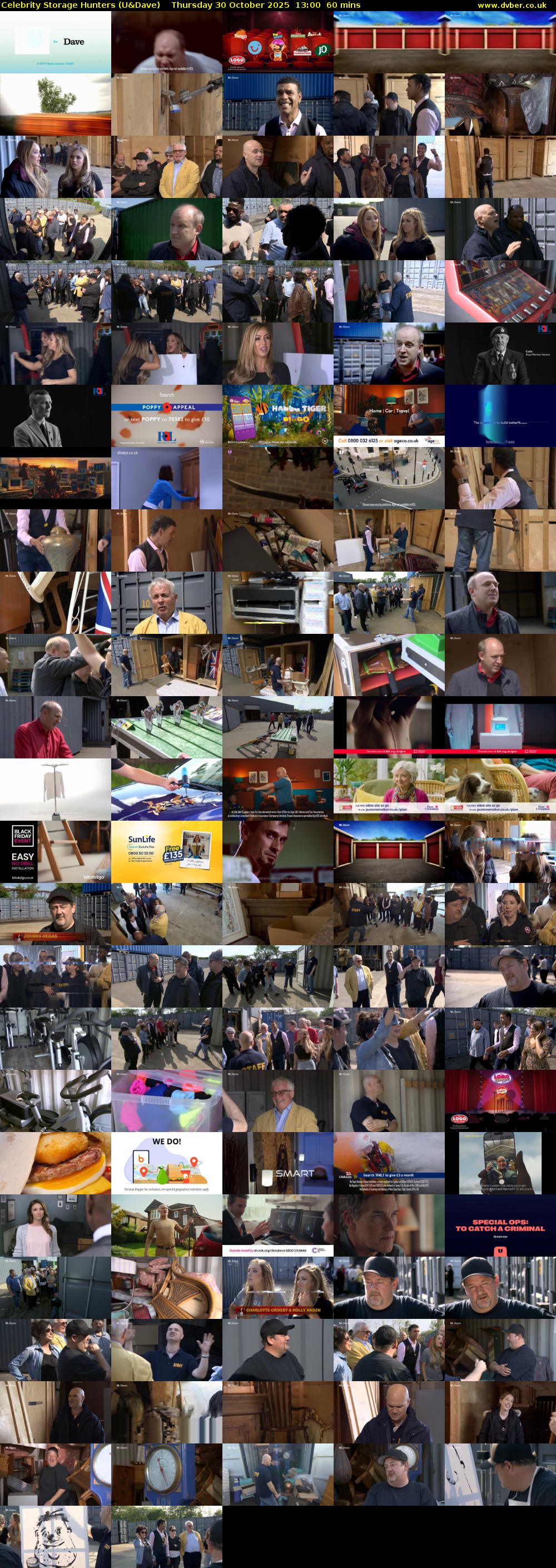 Celebrity Storage Hunters (U&Dave) Thursday 30 October 2025 13:00 - 14:00