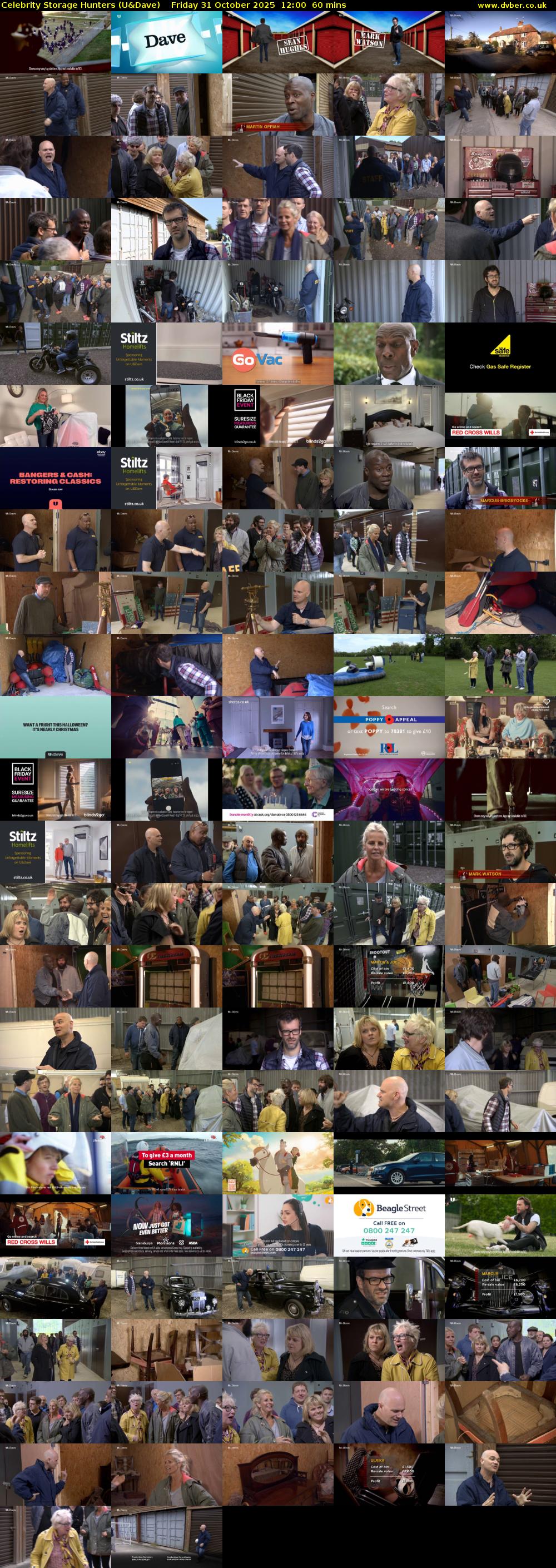 Celebrity Storage Hunters (U&Dave) Friday 31 October 2025 12:00 - 13:00