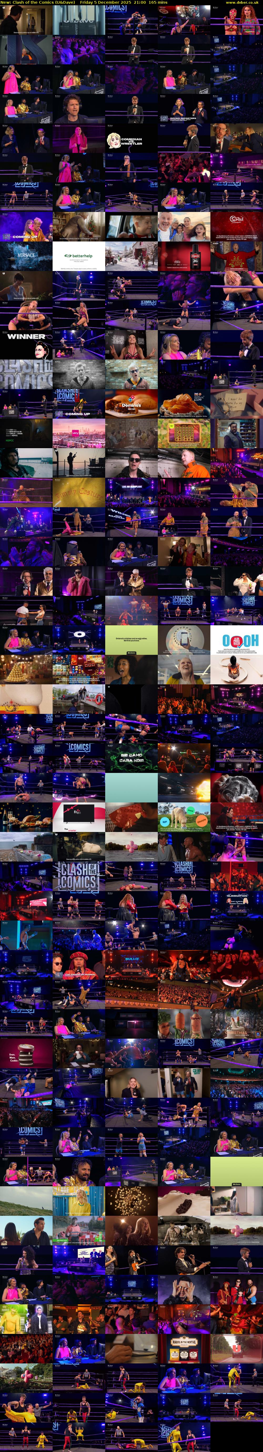 Clash of the Comics (U&Dave) Friday 5 December 2025 21:00 - 23:45