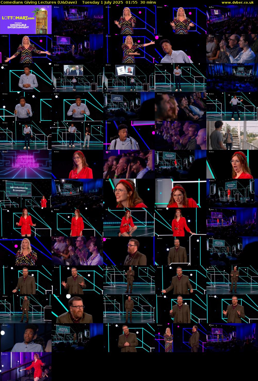 Comedians Giving Lectures (U&Dave) Tuesday 1 July 2025 01:55 - 02:25
