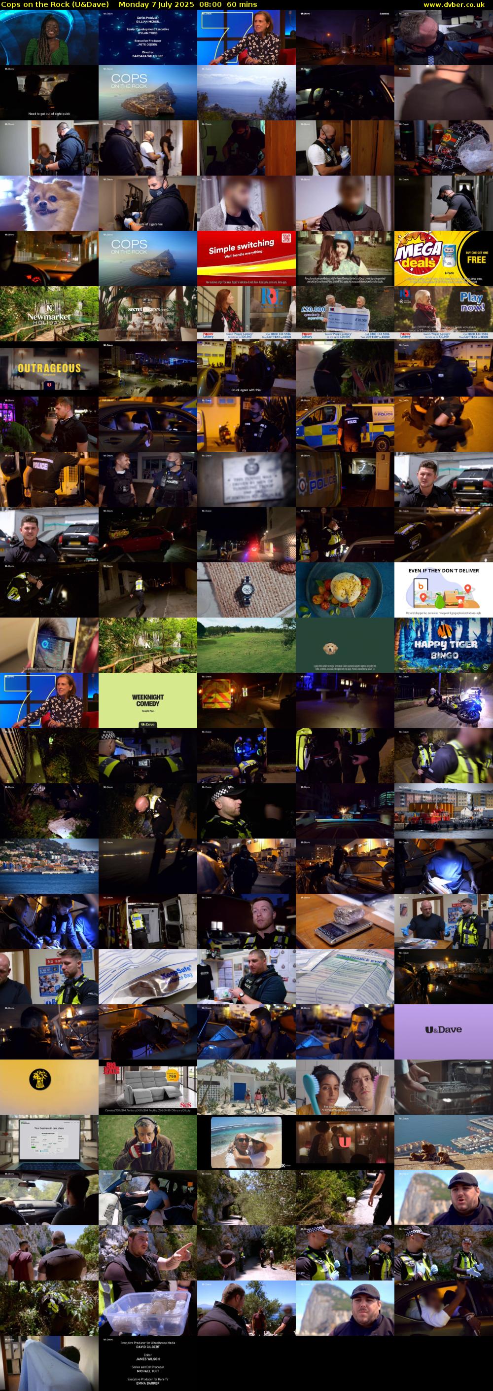 Cops On The Rock (U&Dave) Monday 7 July 2025 08:00 - 09:00