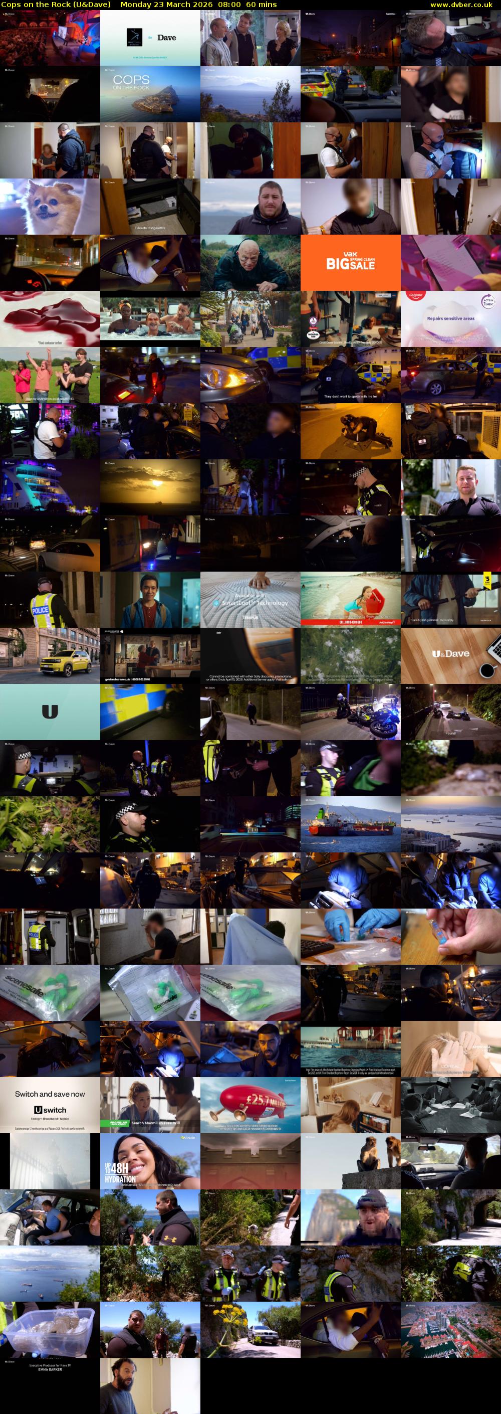 Cops On The Rock (U&Dave) Monday 23 March 2026 08:00 - 09:00
