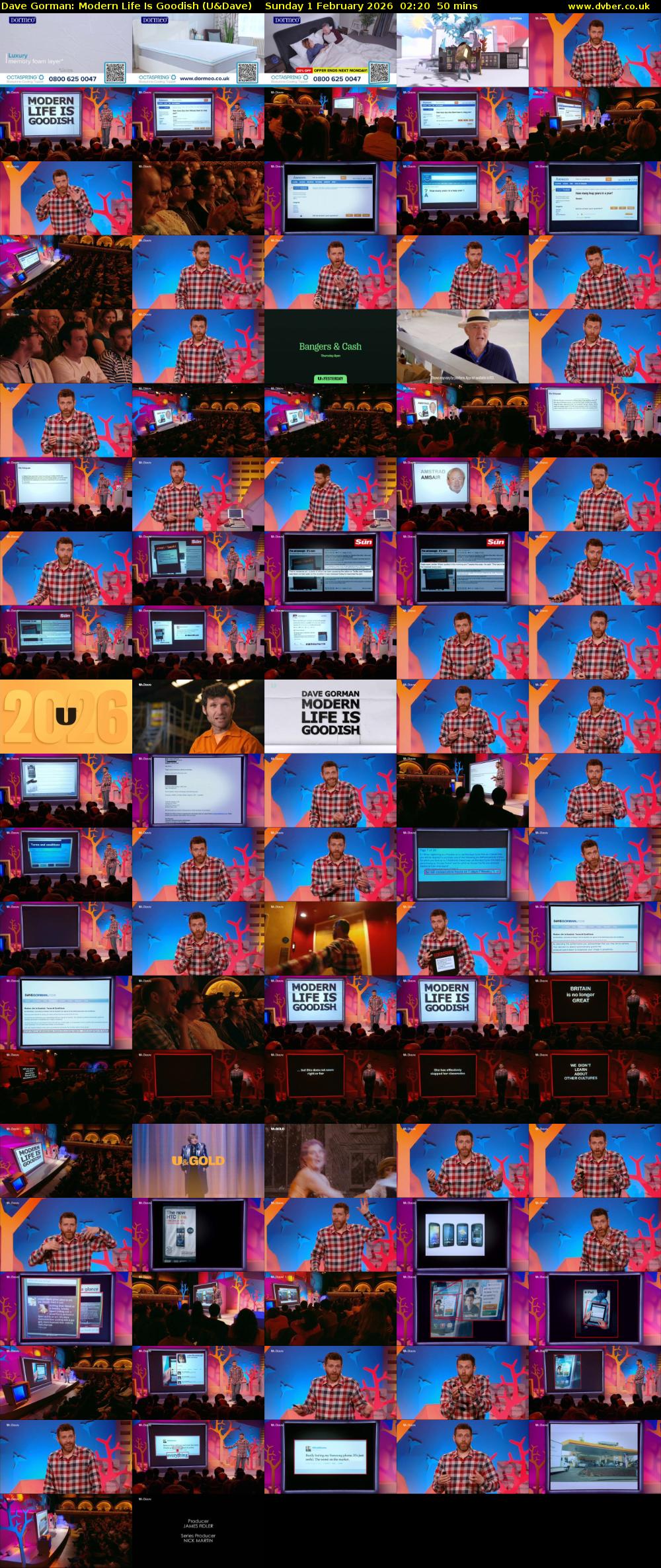 Dave Gorman: Modern Life Is Goodish (U&Dave) Sunday 1 February 2026 02:20 - 03:10