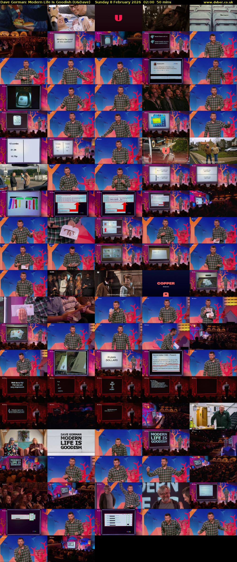 Dave Gorman: Modern Life Is Goodish (U&Dave) Sunday 8 February 2026 02:00 - 02:50
