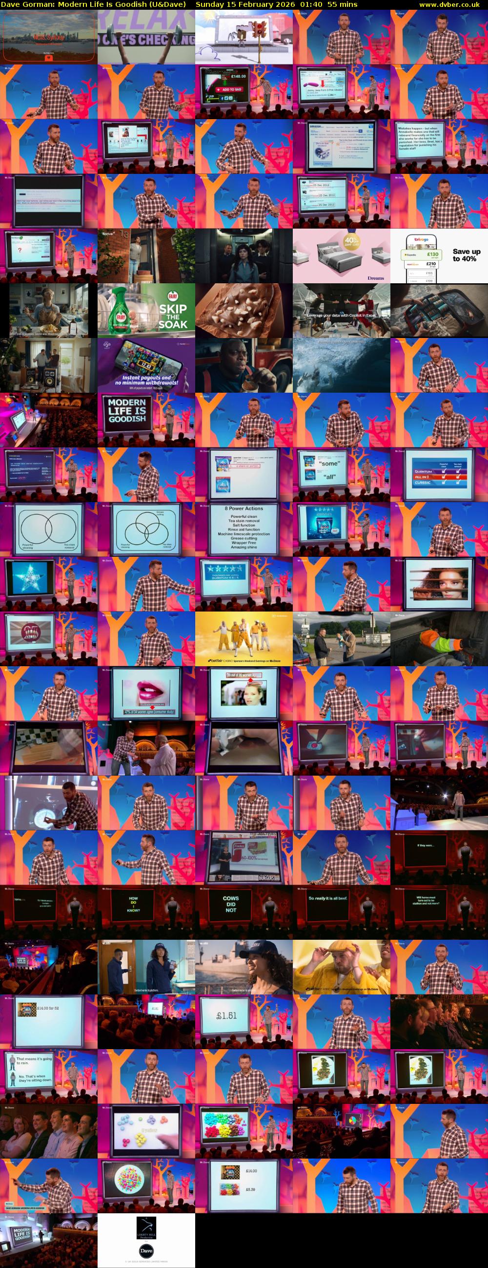 Dave Gorman: Modern Life Is Goodish (U&Dave) Sunday 15 February 2026 01:40 - 02:35