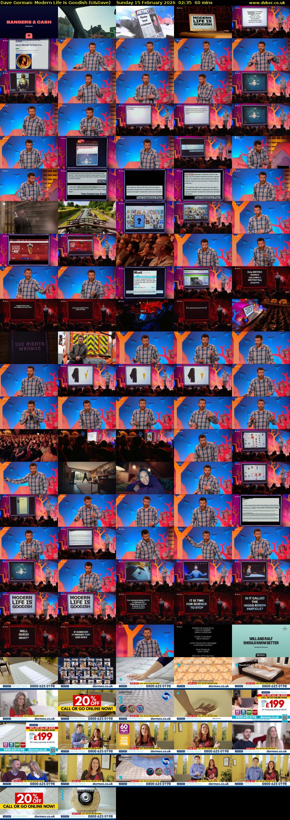 Dave Gorman: Modern Life Is Goodish (U&Dave) Sunday 15 February 2026 02:35 - 03:35
