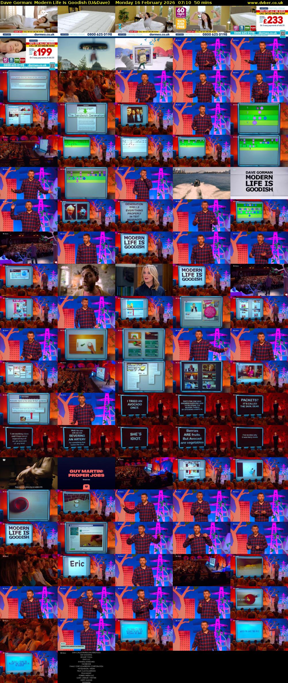 Dave Gorman: Modern Life Is Goodish (U&Dave) Monday 16 February 2026 07:10 - 08:00