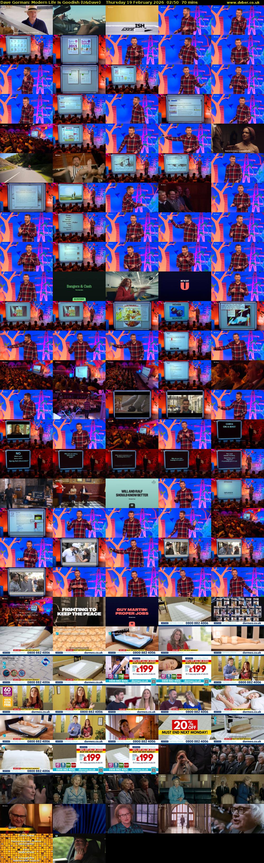 Dave Gorman: Modern Life Is Goodish (U&Dave) Thursday 19 February 2026 02:50 - 04:00