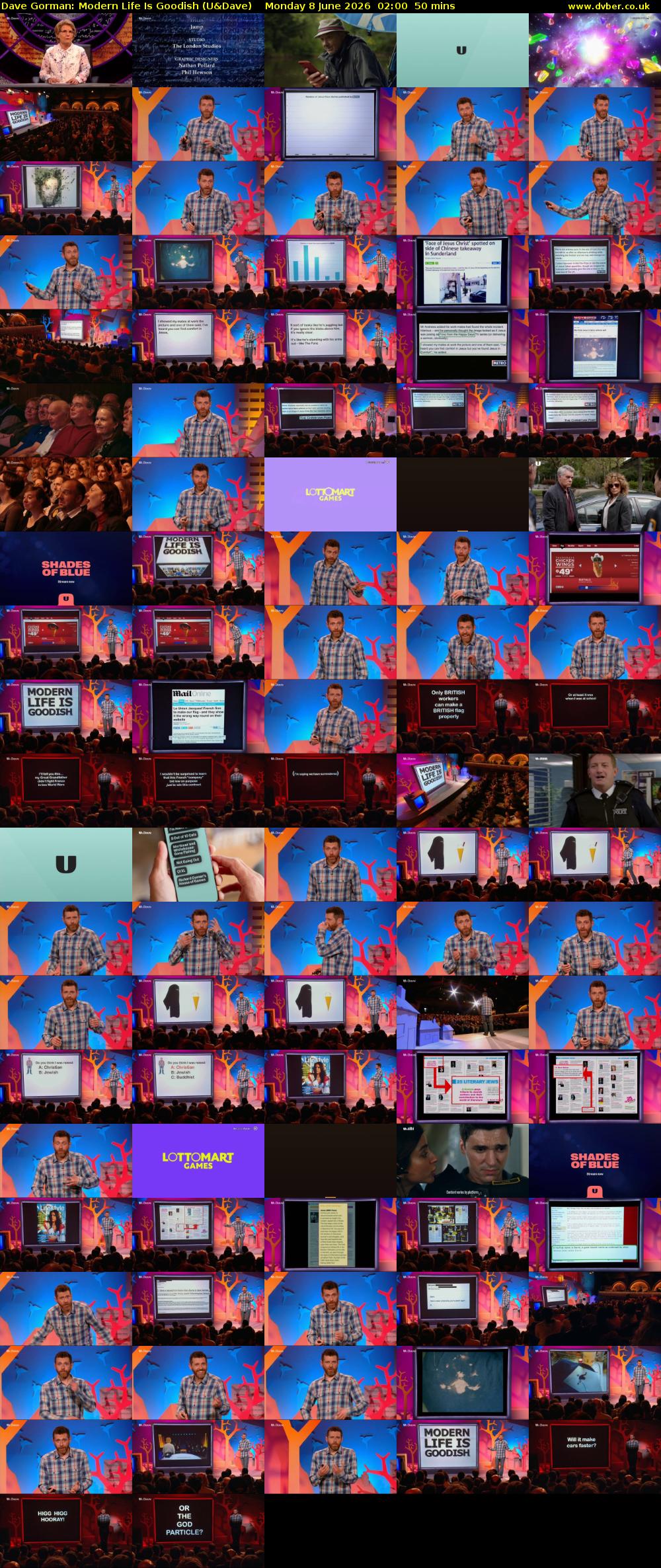 Dave Gorman: Modern Life Is Goodish (U&Dave) Monday 8 June 2026 02:00 - 02:50