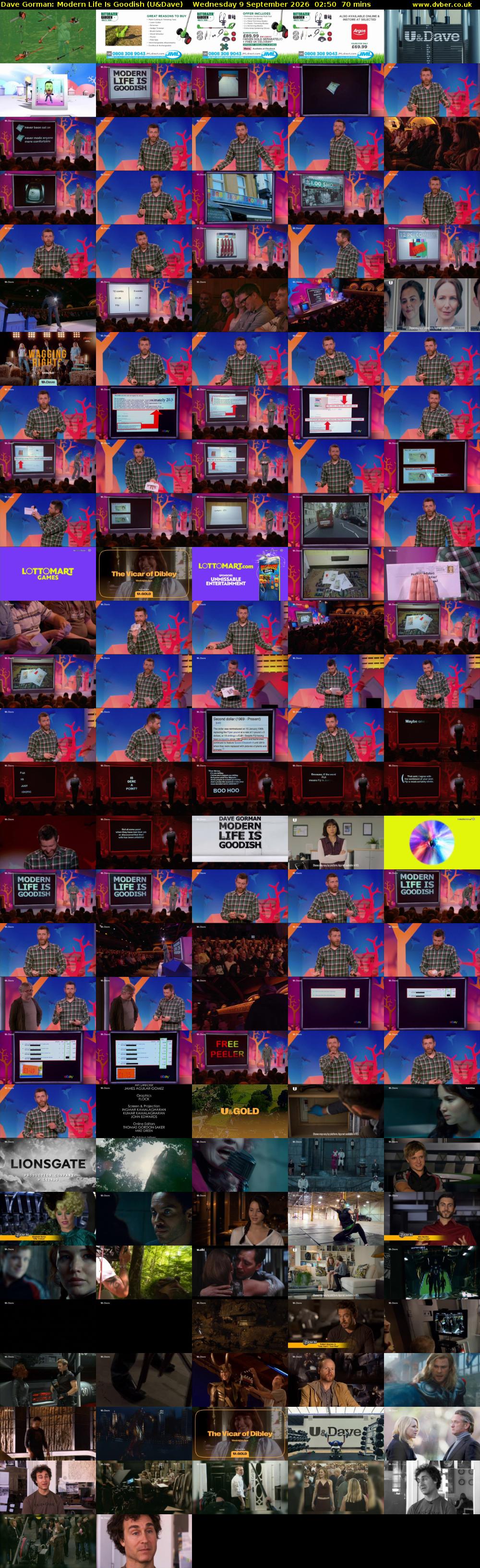 Dave Gorman: Modern Life Is Goodish (U&Dave) Wednesday 9 September 2026 02:50 - 04:00