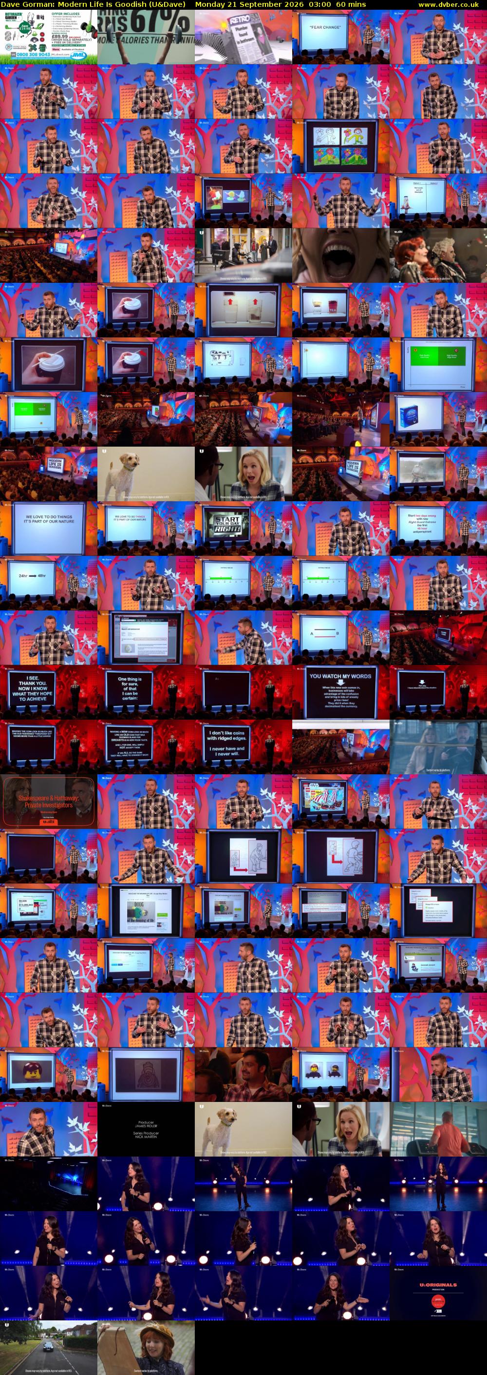 Dave Gorman: Modern Life Is Goodish (U&Dave) Monday 21 September 2026 03:00 - 04:00