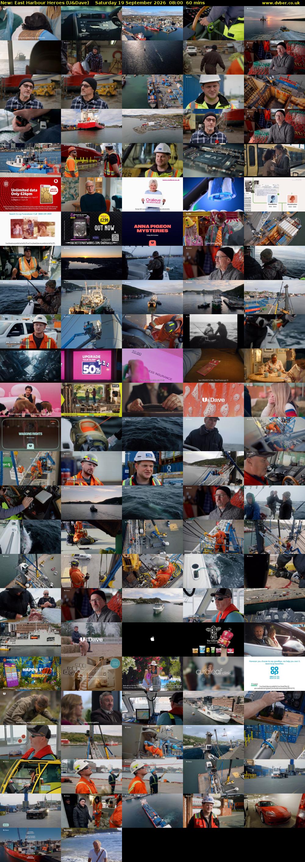 East Harbour Heroes (U&Dave) Saturday 19 September 2026 08:00 - 09:00