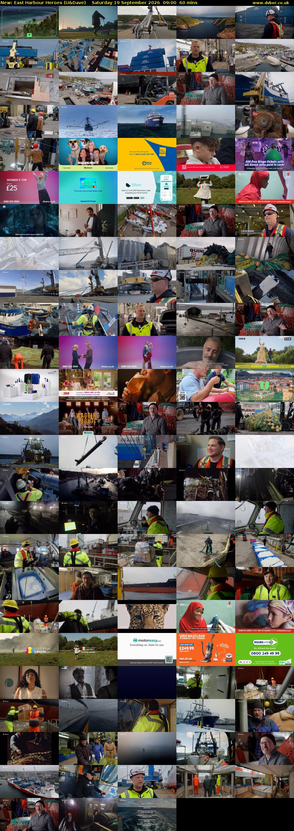 East Harbour Heroes (U&Dave) Saturday 19 September 2026 09:00 - 10:00