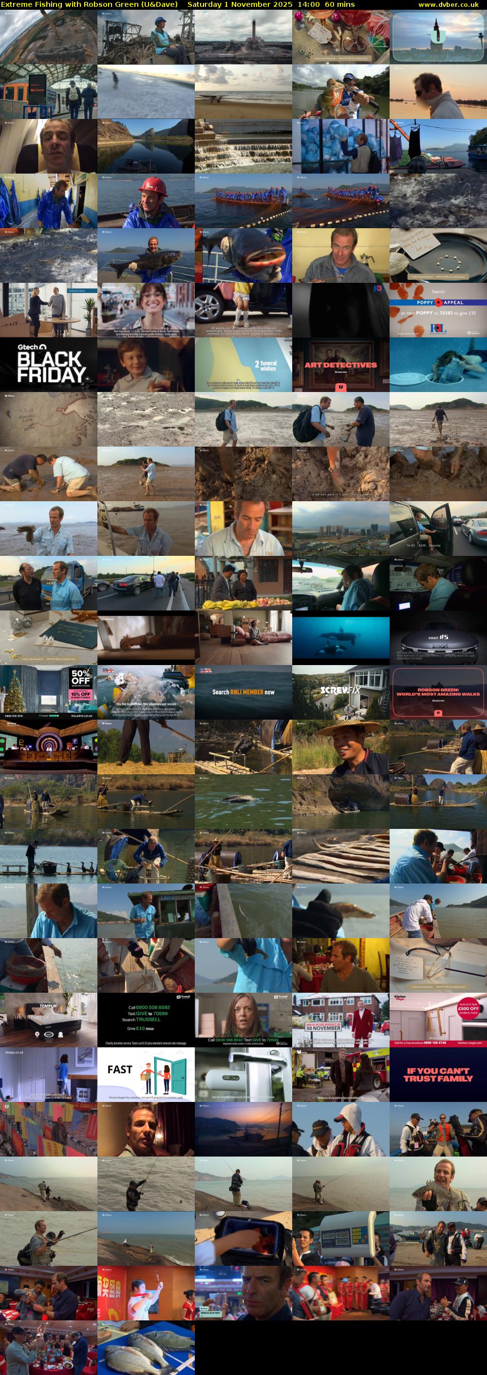 Extreme Fishing with Robson Green (U&Dave) Saturday 1 November 2025 14:00 - 15:00
