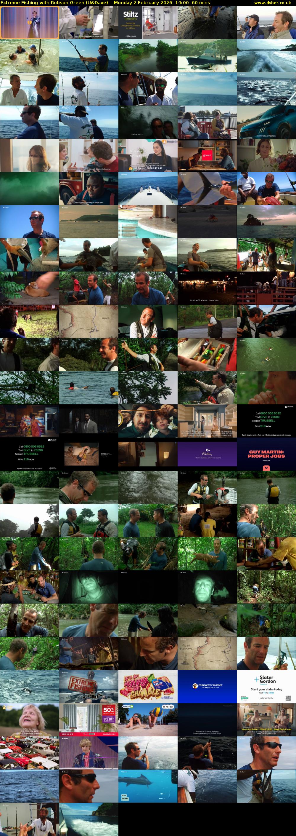 Extreme Fishing with Robson Green (U&Dave) Monday 2 February 2026 14:00 - 15:00