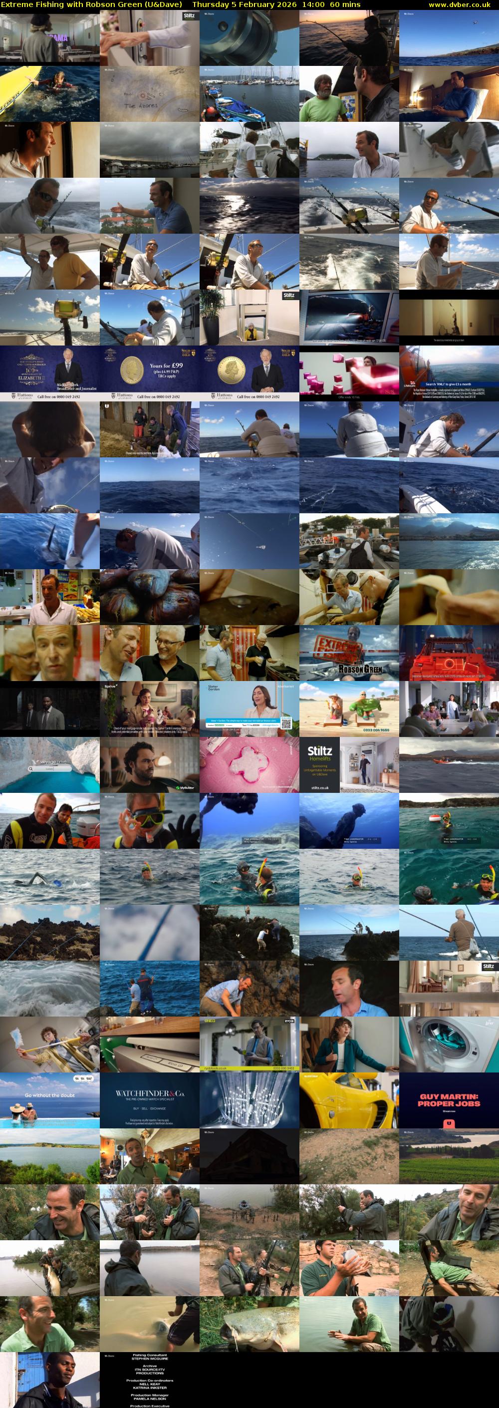 Extreme Fishing with Robson Green (U&Dave) Thursday 5 February 2026 14:00 - 15:00