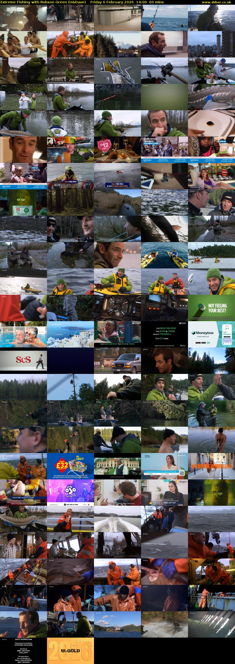 Extreme Fishing with Robson Green (U&Dave) Friday 6 February 2026 14:00 - 15:00