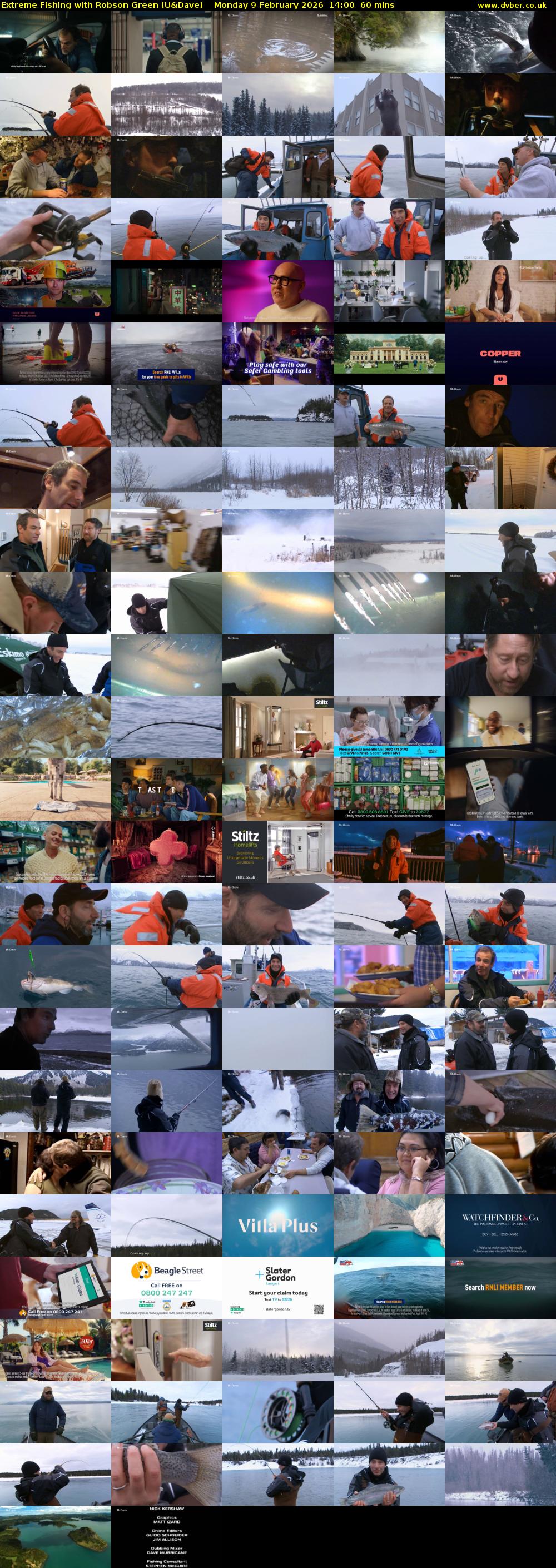 Extreme Fishing with Robson Green (U&Dave) Monday 9 February 2026 14:00 - 15:00