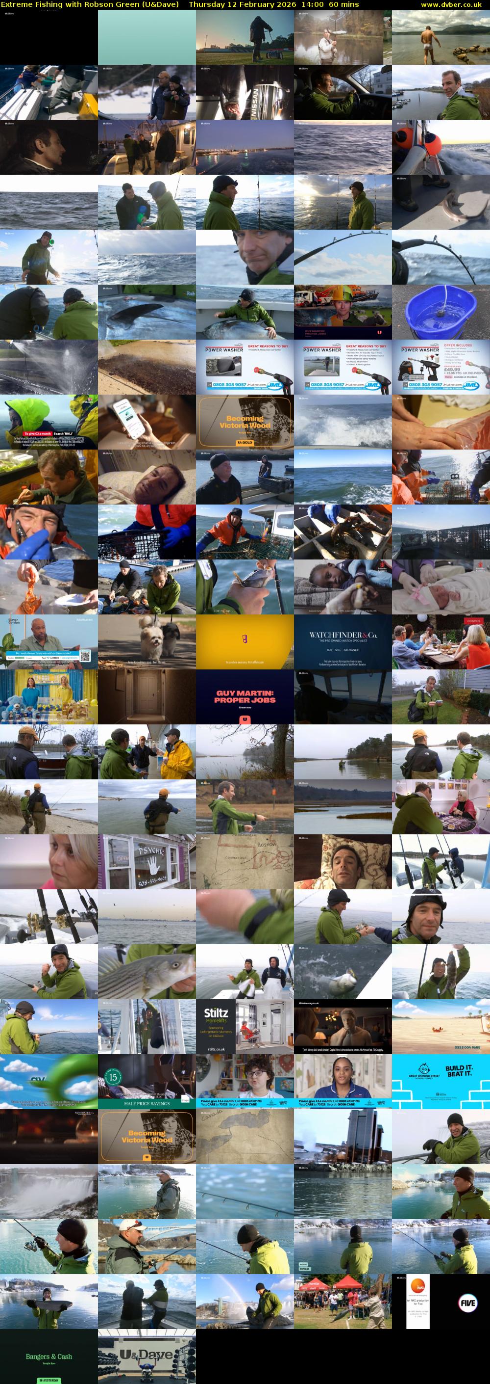 Extreme Fishing with Robson Green (U&Dave) Thursday 12 February 2026 14:00 - 15:00