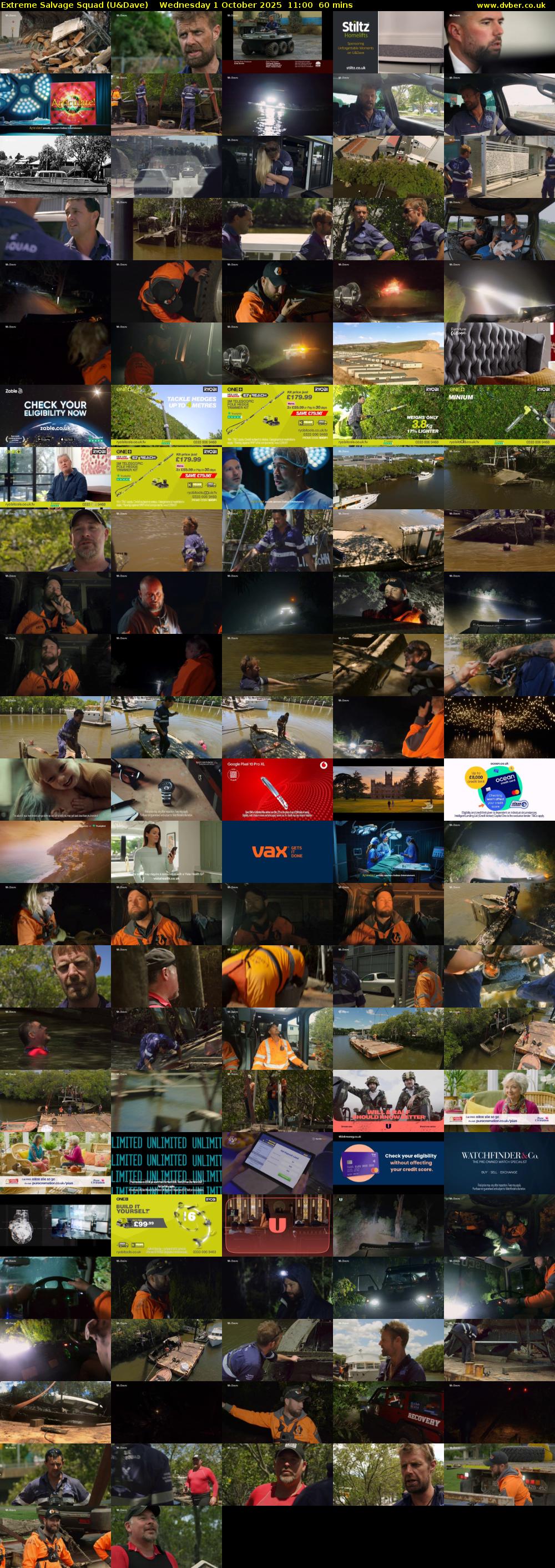 Extreme Salvage Squad (U&Dave) Wednesday 1 October 2025 11:00 - 12:00
