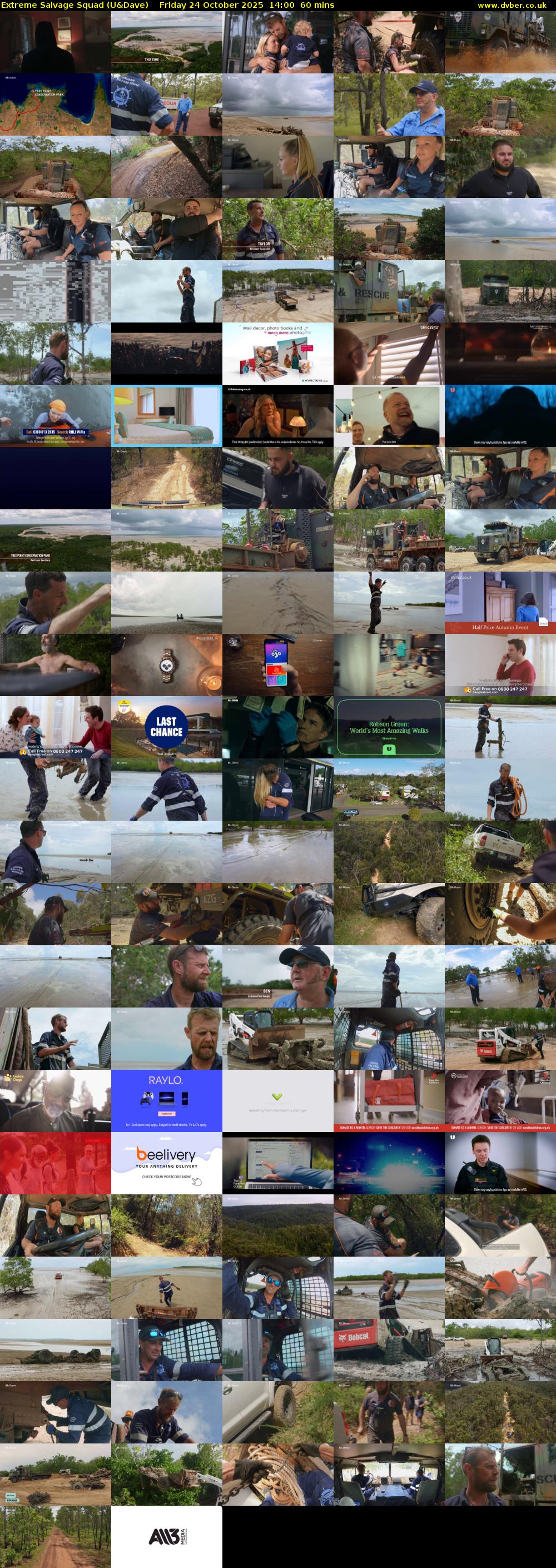 Extreme Salvage Squad (U&Dave) Friday 24 October 2025 14:00 - 15:00