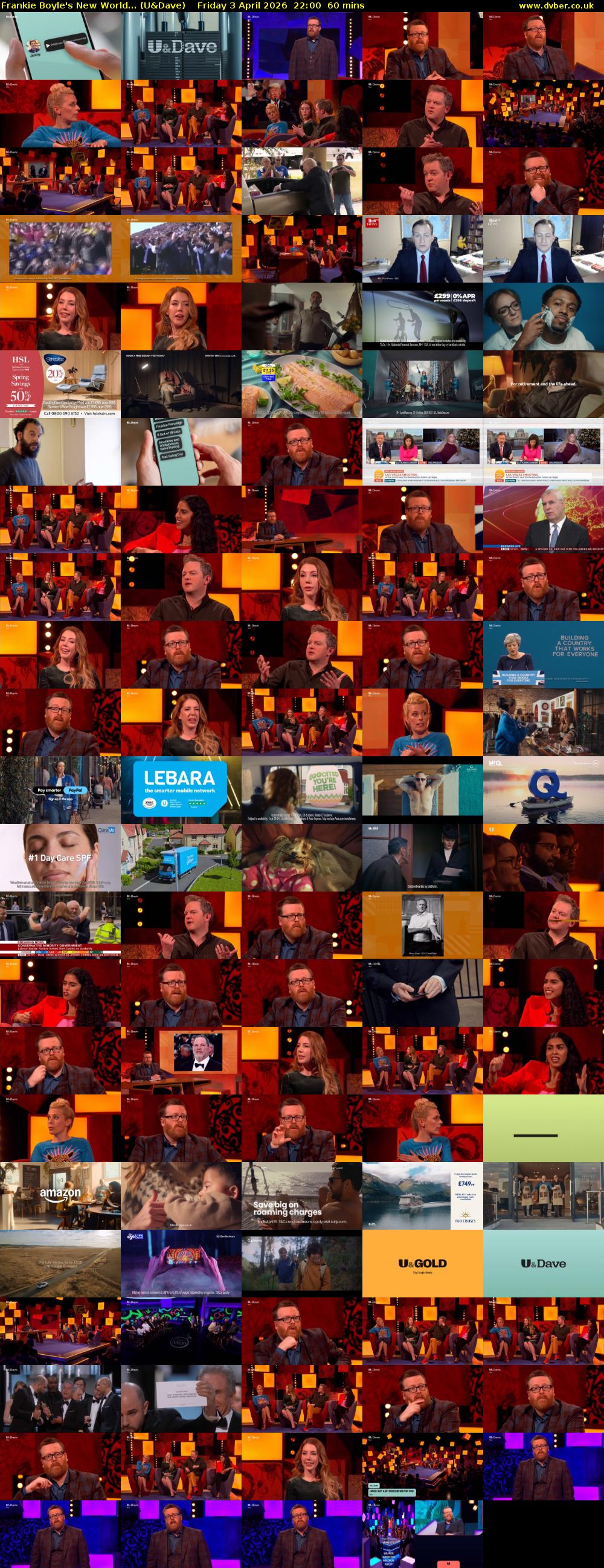 Frankie Boyle's New World... (U&Dave) Friday 3 April 2026 22:00 - 23:00