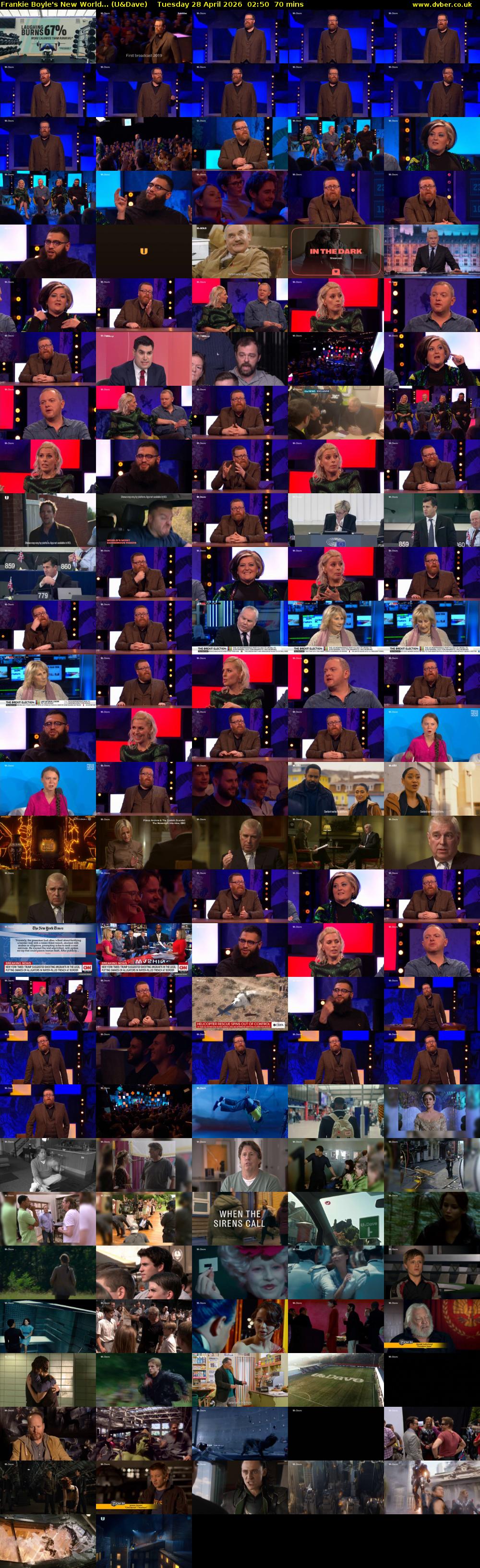 Frankie Boyle's New World... (U&Dave) Tuesday 28 April 2026 02:50 - 04:00