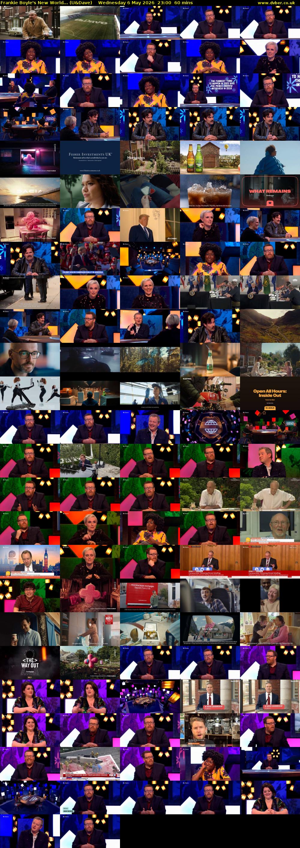 Frankie Boyle's New World... (U&Dave) Wednesday 6 May 2026 23:00 - 00:00
