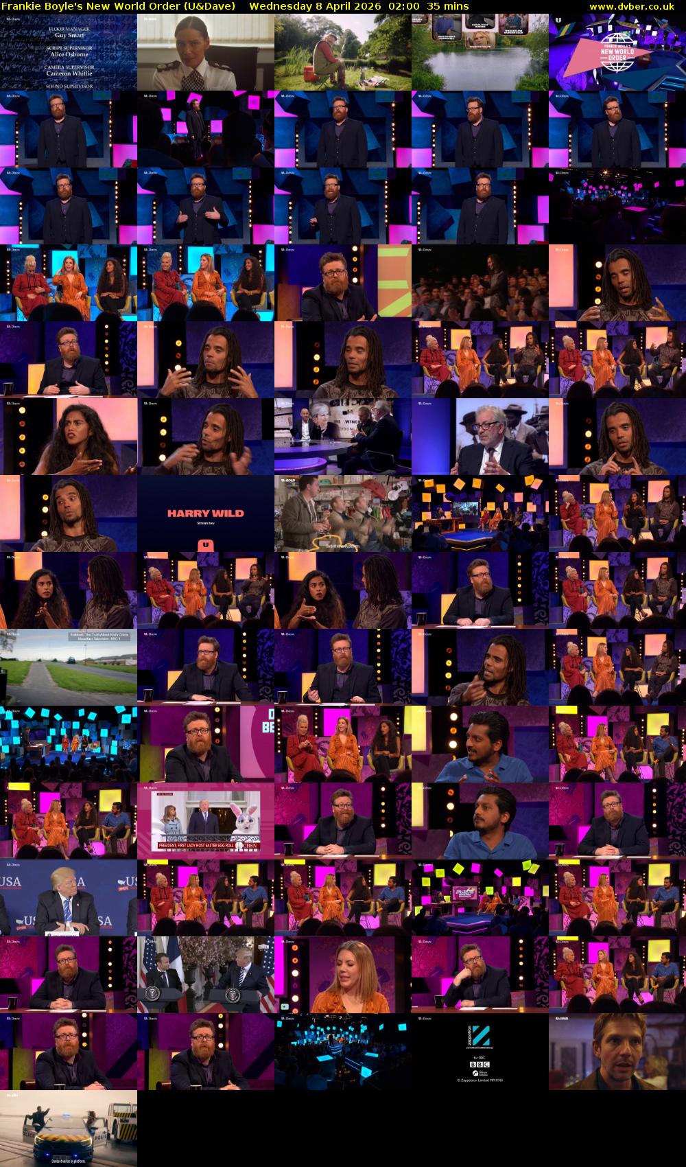 Frankie Boyle's New World Order (U&Dave) Wednesday 8 April 2026 02:00 - 02:35