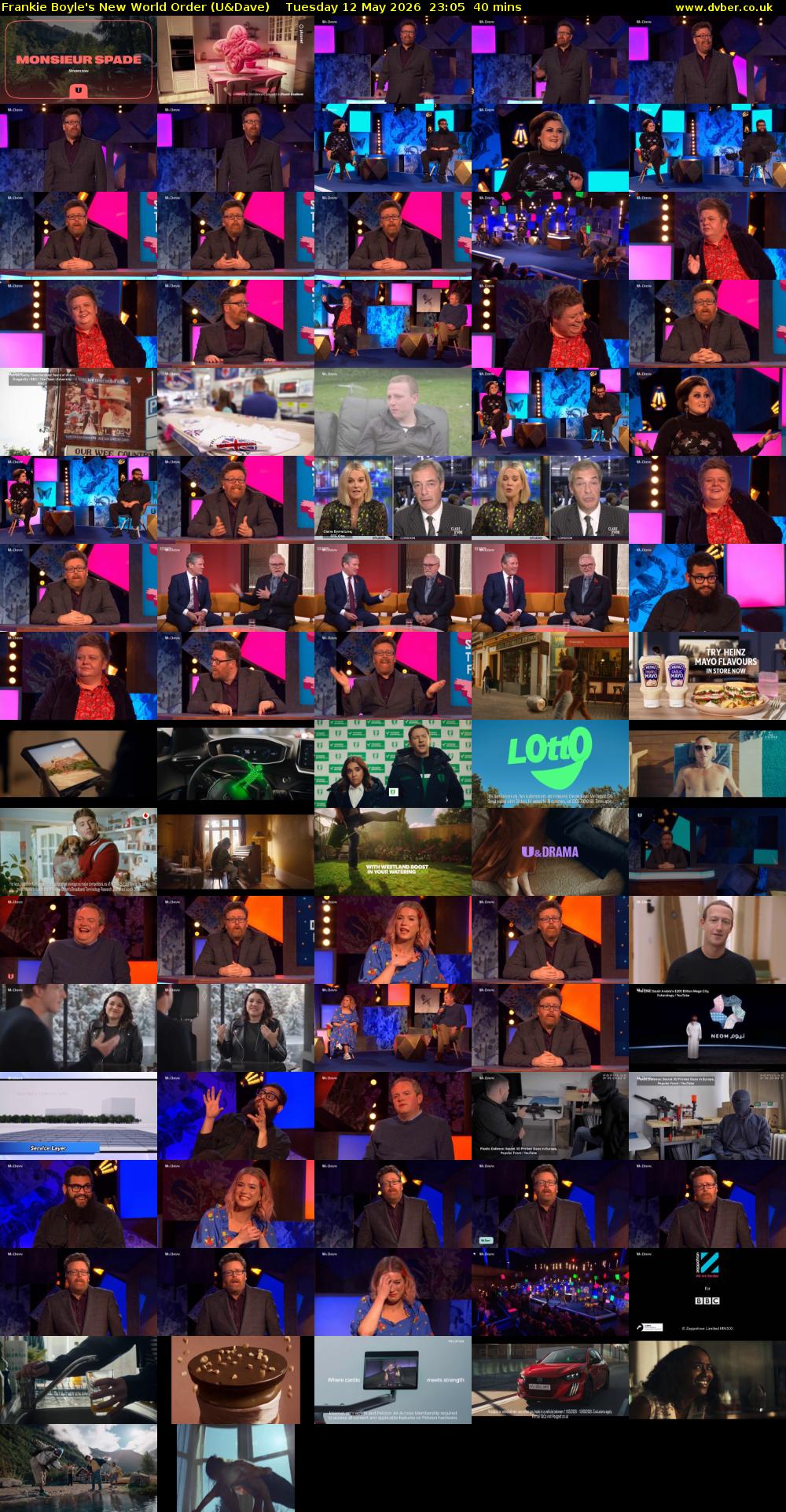 Frankie Boyle's New World Order (U&Dave) Tuesday 12 May 2026 23:05 - 23:45