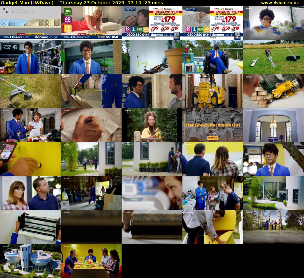 Gadget Man (U&Dave) Thursday 23 October 2025 07:10 - 07:35