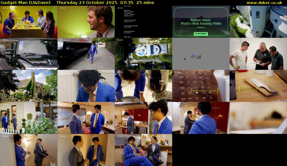 Gadget Man (U&Dave) Thursday 23 October 2025 07:35 - 08:00