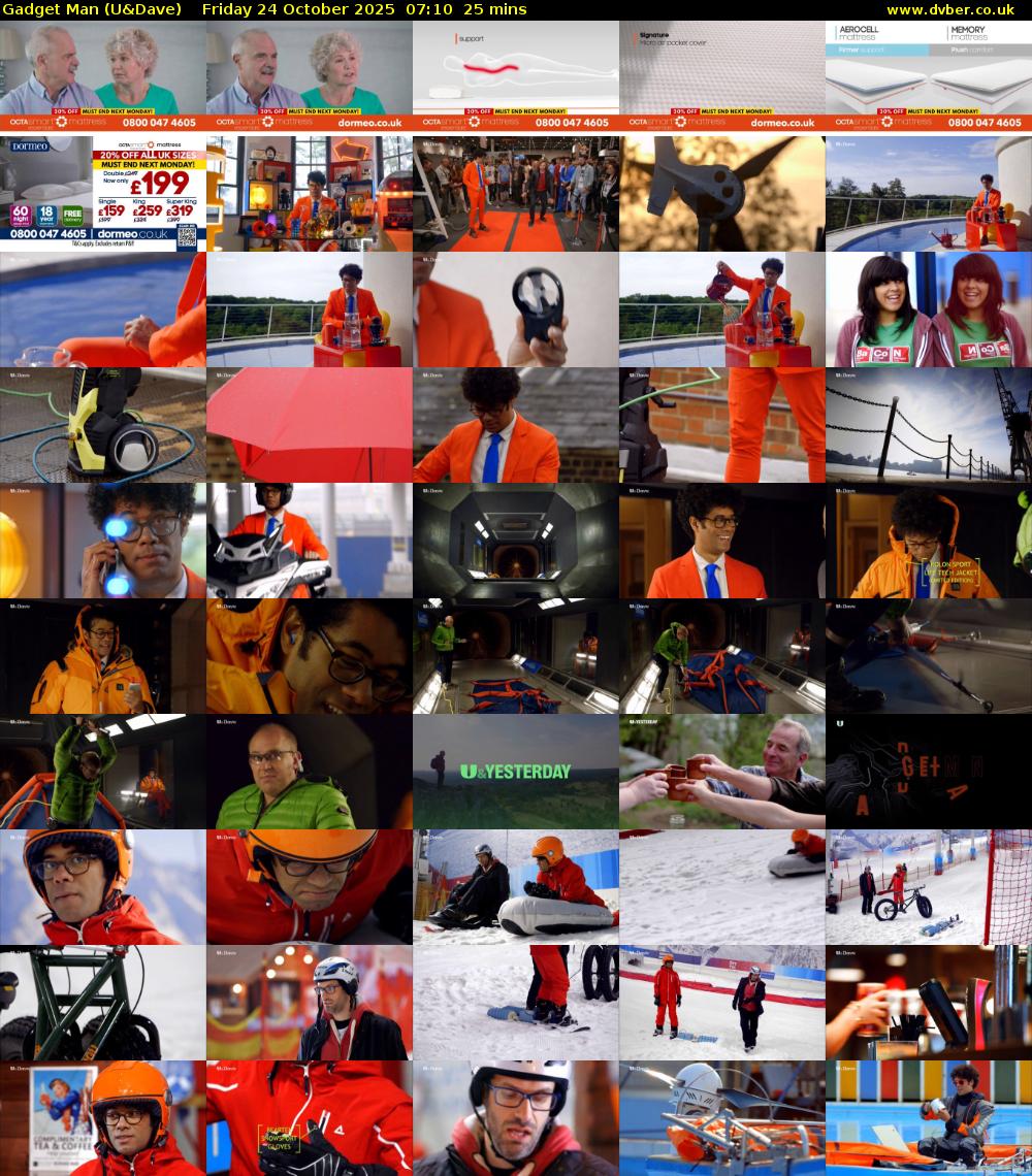 Gadget Man (U&Dave) Friday 24 October 2025 07:10 - 07:35