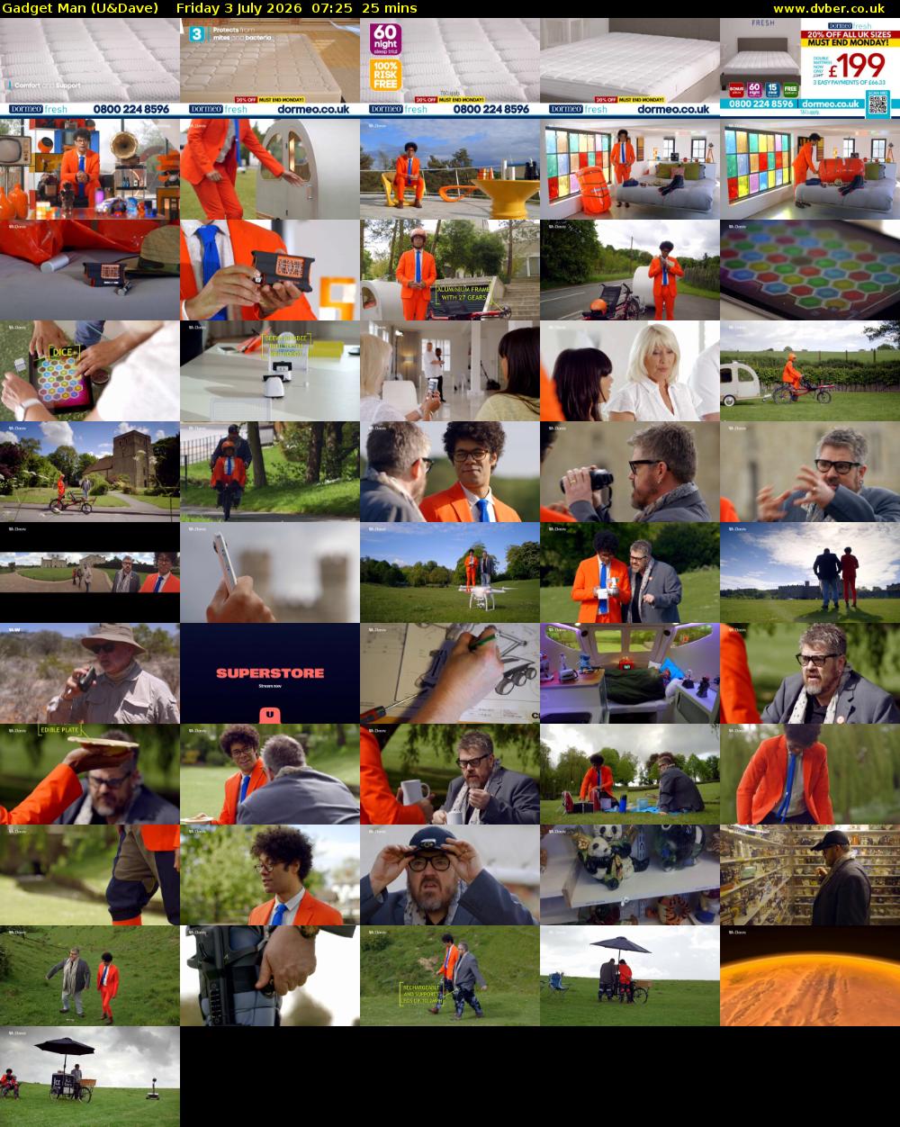 Gadget Man (U&Dave) Friday 3 July 2026 07:25 - 07:50