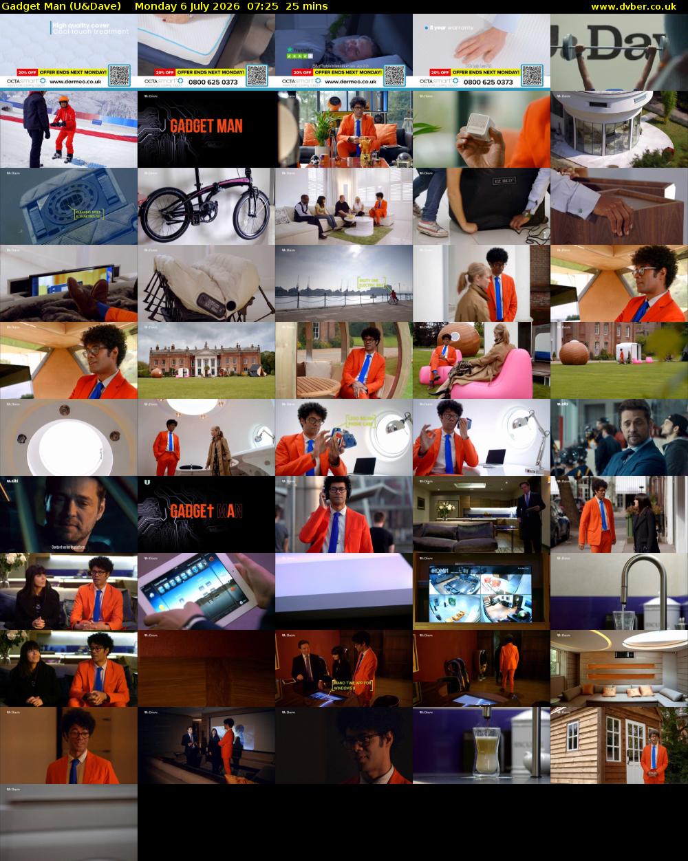 Gadget Man (U&Dave) Monday 6 July 2026 07:25 - 07:50