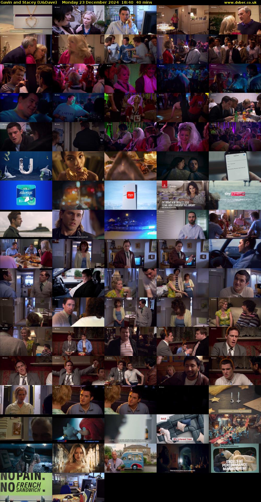 Gavin and Stacey (U&Dave) Monday 23 December 2024 18:40 - 19:20